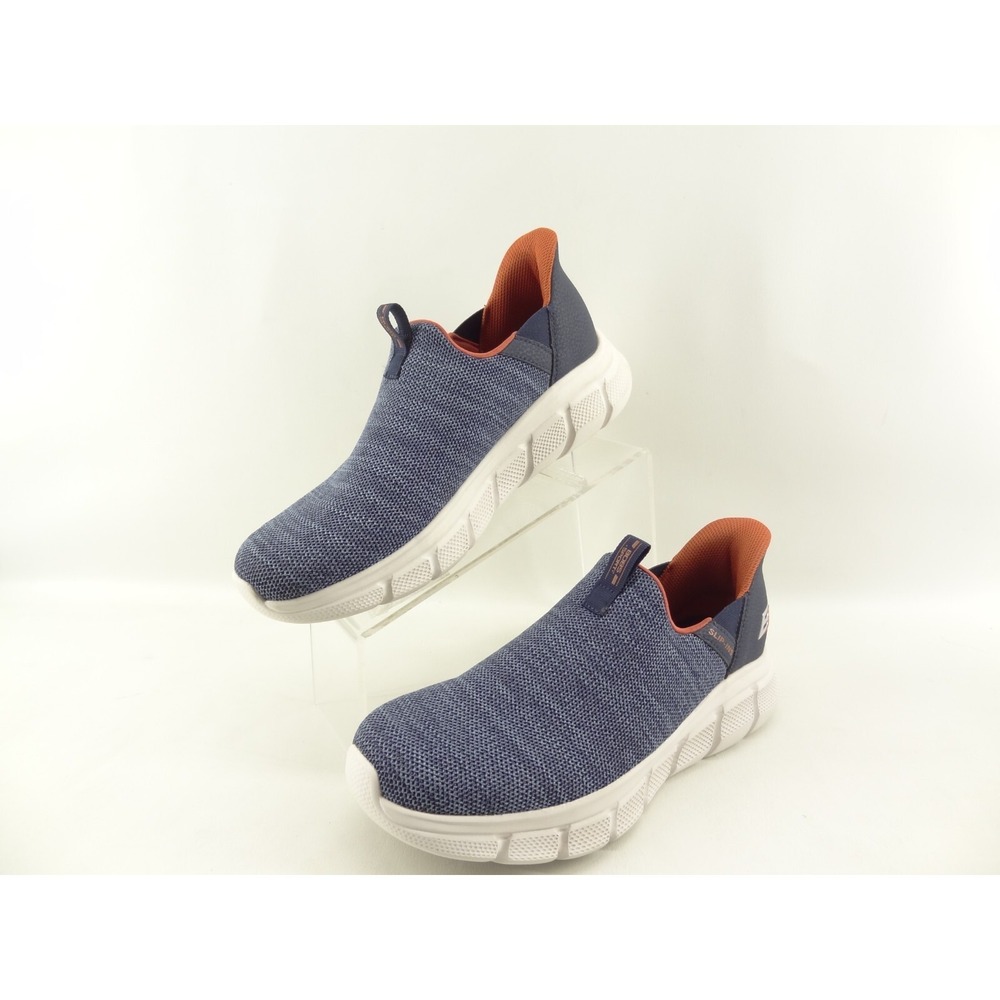 Skechers Slip-Ins Men's Size 9 US Shoes Blue Sneakers Flex Bobs B Flex No Tie - Picture 2 of 11